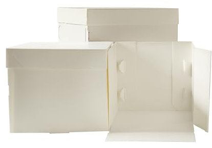 Decora, 0339412 Scatola per Dolci in cartone Microonda con coperchio, da 40,5 X 60,5 X H28,5 cm, per Trasportare e Conservare Torte, Imbustate Singolarmente. Prodotto brevettato. Made in Italy.