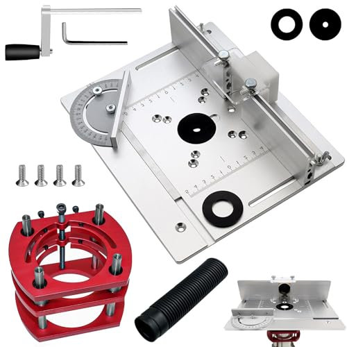 Set di Piastra Fresatrice Da Banco in Alluminio, Piastre per Fresatura con Router Lift, Accessori per Fresatrice per La Lavorazione Del Legno (Lega di Alluminio)