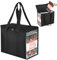 Homakover Comic Book Storage Tote, 600D Collapsible Case for 160-180 Comics, Box Holder with Carrying Handles & Clear Window, Bin Container Holder, 15.35''X7.5''X12.2'' (Black)