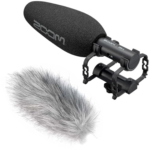 Zoom ZSG-1 Shotgun riktmikrofon för kamera och smartphone keepdrum päls vindskydd