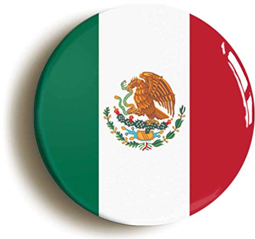 Ozorath Mexico National Flag Fridge Magnet | Circular, 2inch / 50mm Diameter,Refrigerator, Freezer, Appliance Decoration, Gift Idea, Present, Novelty