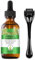 Okaywork Huile essentielle de Romarin+ 0.5mm dermaroller cheveux rehaussement cils pour la croissance des cheveux, les soins de la peau, la croissance des sourcils et cils pour l'Aromathérapie (2pcs)