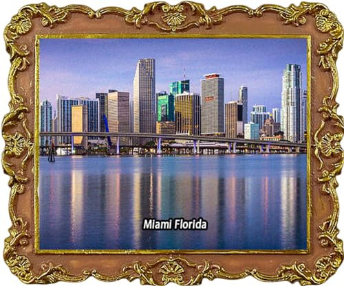 Miami Florida USA Kühlschrank-Dekoration, Magnete, Touristenattraktionen, Kühlschrank-Aufkleber, Stadtattraktionen, Kühlschrank-Aufkleber, Heimküchen-Dekorationen