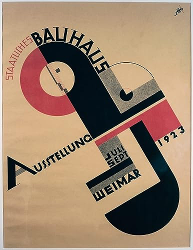WACTWJNA Berühmt Leinwand Malerei Poster Wandkunst Leinwanddrucke Ausstellungsplakat Von Joost Schmidt Moderne Kunst Wandbild für Flurdekoration 60x90cm