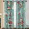 Curtain Christmas Brown Tree Blackout Curtain Weich Gardinen Wohnzimmer Waschbar Vorhang mit ösen Verdunklungsvorhänge Curtains Living Room Polyester Vorhänge 2x140x160cm
