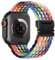 Geflochten Armband Kompatibel mit Apple Watch Armband 49/46/45/44/42 mm, Elastisch Nylon Sport Band Entworfen für Apple Watch Ultra 2 Serie 10 9 8 7 SE 6 5 4 3 2 1 iwatch Ersatzarmband,Regenbogen