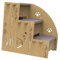 perfk 3-stufige Hundetreppe aus Holz, Leiter für Haustiere, Katzentreppe, rutschfeste Haustierrampe, Haustier-Katzentreppe, für kleine Hunde, Katzencouch