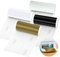 4 Rollen Smart Vinyl Permanent für Cricut Joy 14x200cm Smart Adhesive Vinyl Permanent Vinylfolie Selbstklebend Schwarz Weiß Gold Transferfolie zum DIY Fenster, Tassen, Autos, Banner