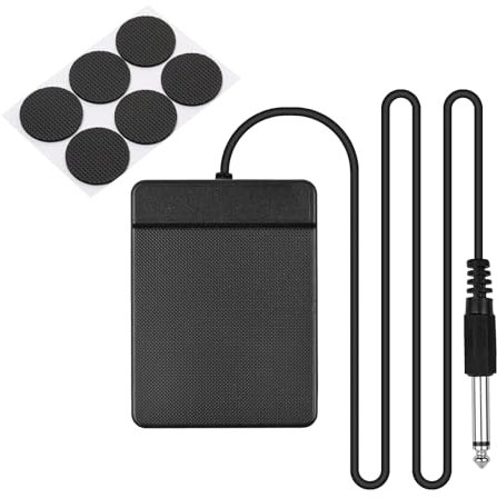 Sustain Pedal, Expression-Fußpedal, Fußschalter, Tastaturpedal, Halbpedal für Klavier und E-Keyboard Universal, Schwarz, 6,35 mm