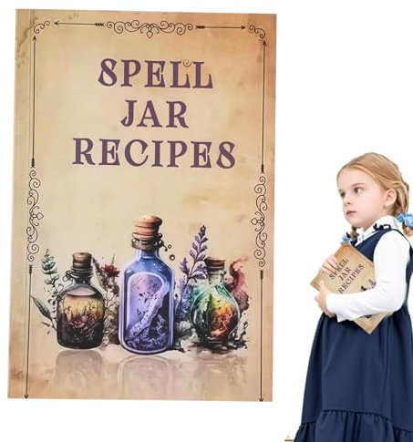 Hexenzauberbuch, Buch der Zaubersprüche Witch Craft | Druckzauberbuch mit 61 Seiten für neue Hexen | Zaubererzubehör für Heimreiseversammlungen für Heimschule