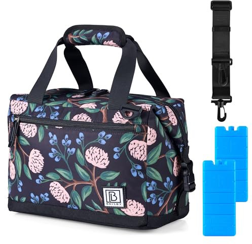 Brisby - Vierschicht isolierte Kühltasche - Lunchtasche 12 Liter - Extra Platz - Ausfaltbar (PassionBlume)