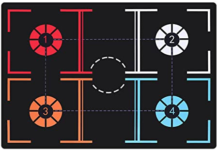 Asyduey Standard Basketball Training Matte rutschfeste Fuß ÜBung Matte Dribbel Kontrolle Zusatz Tritt Matte 108 x 76cm für Erwachsene