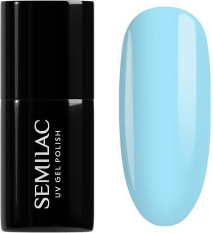 Semilac UV Nagellack 974 Bubbly Blue 7ml Gel Nagellack für Nägel