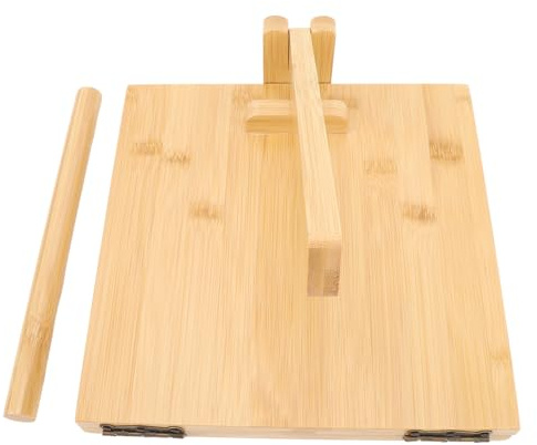 Phefop Prensa de Tortillas, Herramienta Manual de Madera para Roti y Taco Caseros, Tamaño de 10 Pulgadas, Ideal para Cocinar en Familia