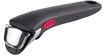 Lagostina Ingenio Manico Rimovibile Resistente fino a 10kg, Design Ergonomico dal Fissaggio e Sicurezza Totali, Compatibile con i Corpi Pentola Ingenio, Colore Nero