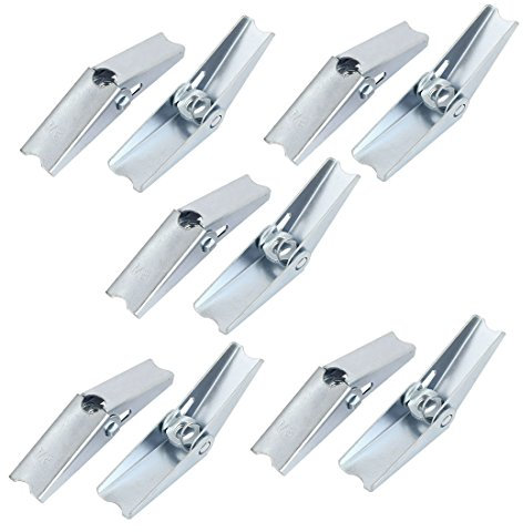 sourcing map Rosca Hembra M8 Dia Resorte Cargado Anclaje Pared Hueca Palanca Palo Tuerca Ala Apoyo 10pcs