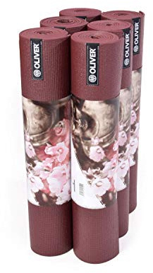 Oliver 6er Pack Yogamatte Lotau Bordeaux Matte Fitnessmatte Yoga 173x61cm