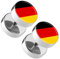 Piercingfaktor Runde Ohrringe Ohrstecker Fake Piercing Ohr Plug Flesh Tunnel Platte Stecker Fussball EM & WM Länder Flagge Fanartikel Deutschland