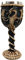 Taisuko médiéval Dragon Squelette Ossuary gobelet vin Calice résine Corps en Acier Inoxydable 7oz
