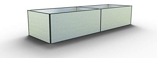 GFP Aluminium Hochbeet Kingsize Daniela - 387 x 119 x 77 cm - Alu Natur, Stecksystem, langlebig