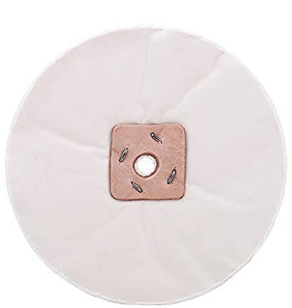 SCOTTCHEN Extradickes, hochwertiges Tuch, 20,3 cm, Polierscheibe, Weiß, super weich (100-lagig) für Schleifmaschinen mit 1,6 cm Dorn Loch – 1 Stück
