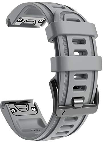 NotoCity Armband für Garmin Fenix 6s/Fenix 6s Pro/Fenix 5s/ Fenix 7s, 20mm Breite Silikon Estrazarmband Quick-Fit Uhrenarmband für Garmin, Mehrfache Farben