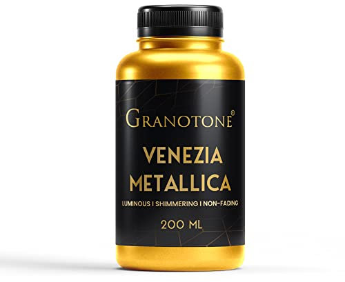 GRANOTONE Venezia Peinture acrylique métallisée, 200 ml – Extra brillante, ne se décolore pas, intérieur/extérieur, non toxique, multi-surfaces – pour artistes, amateurs et enfants – Fabriquée en Inde