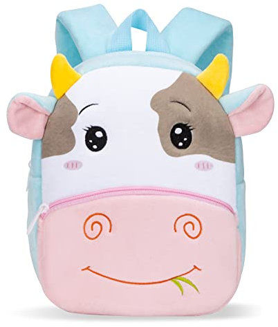 UBORSE Kinderrucksack Kindergarten für Mädchen Jungs Kindergartenrucksack Plüsch Schultasche Niedlich Süße Tiere Mini Cartoon Backpack 2-5 Jahre Kindertasche Vorschule Krippe Kita