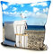 heimtexland ® Outdoorkissen Bedruckt 45x45 Garten Lounge Dekokissen Outdoor Lotus Effekt Typ742 Maritim Möwe