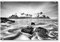 artboxONE Acrylglasbild 90x60 cm Natur Wilde Brandung und Berge Bild hinter Acrylglas - Bild Berge bergkette Bewegung