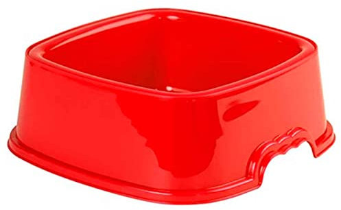 Acan Comedero Bebedero Cuadrado para Las Mascotas del hogar, Plato,Bandeja, Perro, Gato. Capacidad de 0,75 L Color Surtido. 6 x 17,5 x 17,5 cm