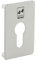 EFF-EFF 49510-3-8893-00 Effeff Rosettensatz für Türcodeschloss (elektronisches Türschloss) Zylinderrosette PZ, Alu weißgrau, Silber