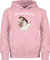 Kinder Hoodie Jungen Mädchen - Pferd Pferde - Pferdemädchen mit Name personalisiert I Geschenk Pferdeliebhaber - 152 (12/13 Jahre) - Hellrosa - Reiter Geschenke pferdepullover reiten pferden