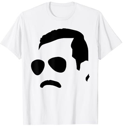 Freddie Mercury Officiel Monochrome Block Face T-Shirt