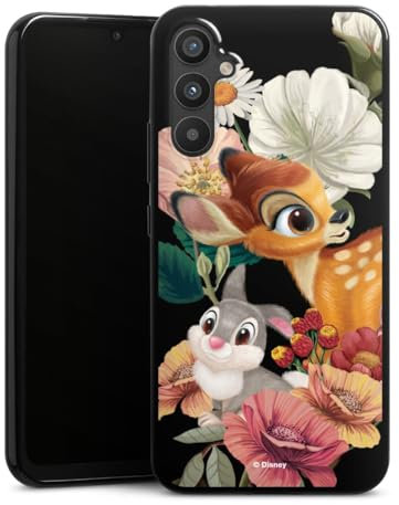 DeinDesign Slim Case extra dünn kompatibel mit Samsung Galaxy A34 5G Silikon Handyhülle schwarz Hülle Bambi Klopfer Disney