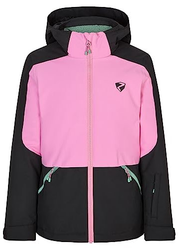 Ziener Mädchen AMELY Ski-Jacke, Winterjacke | wasserdicht, winddicht, warm, black, 128