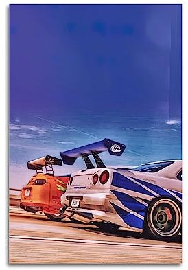 Klassisches JDM Racing Poster für GTR R34 & Supra MK4 Sportwagen, dekorative Malerei, Leinwand, Wandkunst, Bild