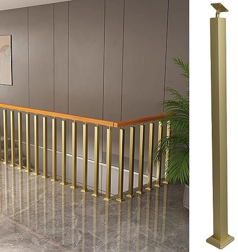 Geländer Weiß Schwarz Gold Deck Geländer-Säule Treppe Geländer-Spindelpfosten, Veranda Leitplankenpfeiler Handlauf-Stützstange, Eisen Stufen Baluster Mit Flachen Halterungen, Dachboden-Balustrade ( Co