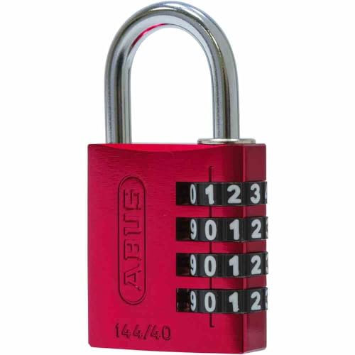 ABUS Zahlen-Vorhangschloss 144/40 Lock-Tag Aluminium, rot