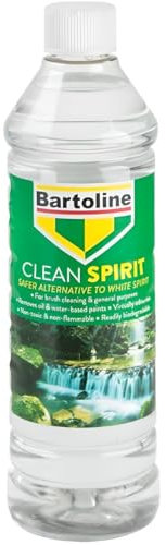 AMK® Bartoline Clean Spirit 750ml Water Based Paint Brush Cleaner and Thinner Low Odour Alternative to White Spirit Turpentine