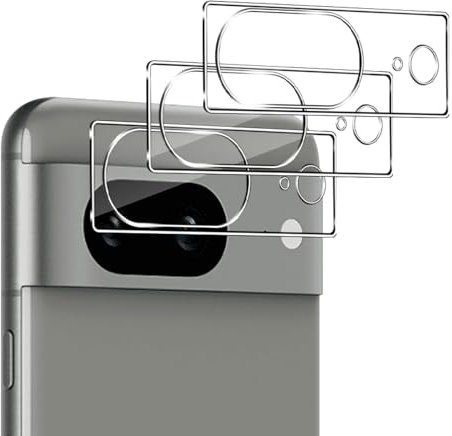 QULLOO Kamera Schutzfolie für Google Pixel 8 5G für Panzerglas, 3 Stück 9H Härte Kamera Schutz Glas HD Klar Linse Folie Anti-Kratzen Kameraschutz
