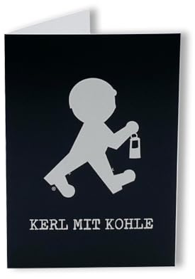 Grußkarte - Klappkarte Kerl mit Kohle