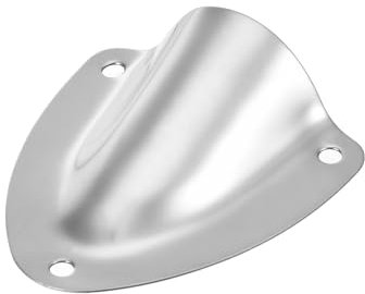 sourcing map Marine Wire Cable Vent Cover, 1Pcs - Stainless Steel Clam Shell Hose Vent Cover, Transducer Mounting Plate for Boat Yacht (Silver, 2.24x2.17 Inch)