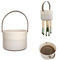 Makeup Brush Cleaner Mat 3 in 1 Silicone Makeup Brushes Cleaner Bowl with Brush Drying Holder Hanging Cosmetic Brush Cleaner Organizer for Storage & Air Dry, Beige