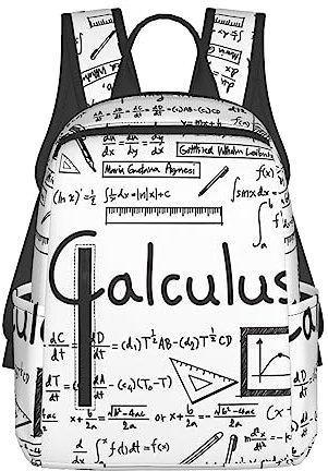 Ireser Laptop-Rucksack, gelb, grau, Blumendruck, leicht, Outdoor-Rucksack, Mathematik-Geometrie-Geek-Rechner, One size