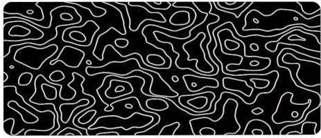 Tsudoku Tapis de Bureau, Grand Tapis de Souris Étendu à Contour Topographique, Tapis de Souris pour Clavier D'Ordinateur avec Base Antidérapante (31,5 X 11,8 Pouces) D Installation Facile et Facile à
