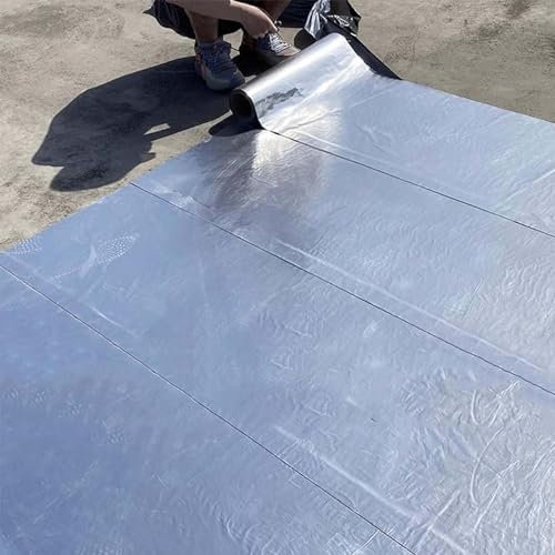 MAYFABD Ruban de Bitume Auto Adhésif pour Toit Ruban étanche en Aluminium Rouleau étanchéité de Toiture Isolation Anti-UV Idéal pour Toit Plat Toit Terrasse Cabane Niche Poulailler,1x3m