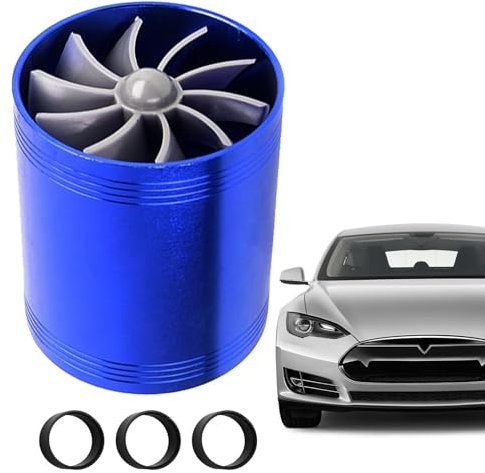 Qutalmi Turbocompresseur de voiture, ventilateur turbo de voiture - Ventilateur de tuyau d'admission d'air froid de 2,5 pouces,Ventilateur automatique Double face de tuyau d'admission d'air froid de