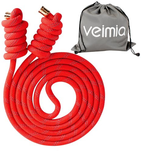 Veiimia Flow Rope - Adjustable Double Woven Workout Jump Rope for Men & Women - Indoor/Outdoor Cardio Exercise for Beginners