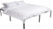 CLP Metallbett Hamlin mit Lattenrost I Stabiles Bettgestell mit Stauraum I Modernes Bett mit belastbarem schwarzem Rahmen, Farbe:schwarz, Größe:200x180x41 cm